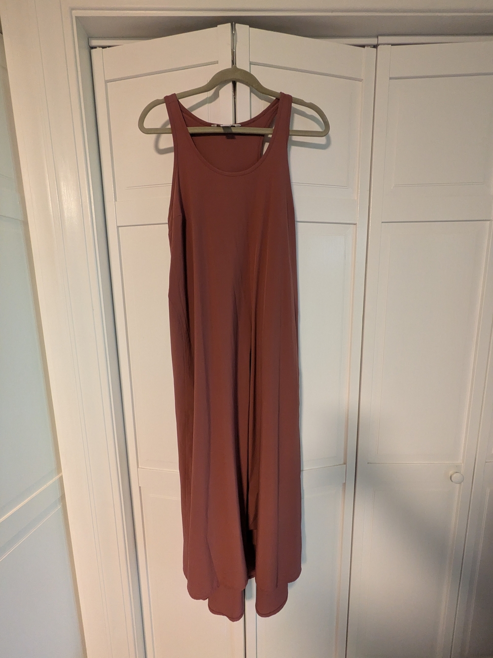 Athleta Sleeveless Maxi Dress in Dusty Mauve